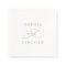 Romantic Gold Calligraphy Flourish Wedding Napkin