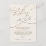 Romantic Gold Calligraphy | Ivory Wishing Well Enclosure Card<br><div class="desc">This romantic gold calligraphy ivory wishing well enclosure card is perfect for a simple wedding. The modern classic design features fancy swirls and whimsical flourishes with gorgeous elegant hand lettered faux champagne gold foil typography. Personalise this invitation enclosure card with your names, and a short wishing well poem. Please Note:...</div>