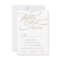 Romantic Gold Calligraphy Menu Choice RSVP Card