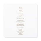 Romantic Gold Calligraphy Monogram Wedding Program