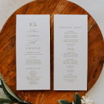 Romantic Gold Calligraphy Monogram Wedding Program Programme<br><div class="desc">This romantic gold calligraphy monogram wedding program is perfect for a simple wedding. The modern classic design features fancy swirls and whimsical flourishes with gorgeous elegant hand lettered faux champagne gold typography. Include the couples initials, the names of the couple, the wedding date and location, thank you message, order of...</div>