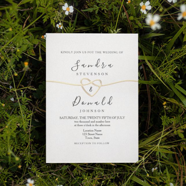 Romantic Gold Calligraphy Wedding Invitation (Creator Uploaded)