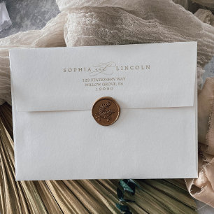 Romantic Gold Calligraphy Wedding Invitation Envelope