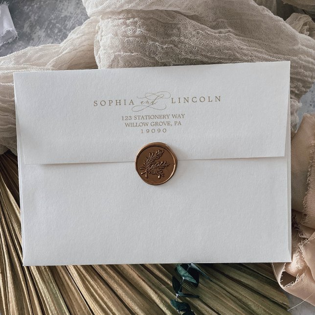 Romantic Gold Calligraphy Wedding Invitation Envelope (Creator Uploaded)