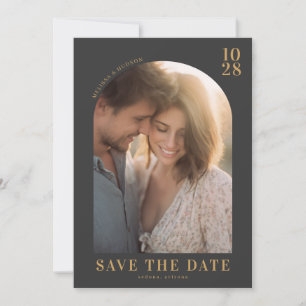 Romantic Gold Elegant Photo Save The Date