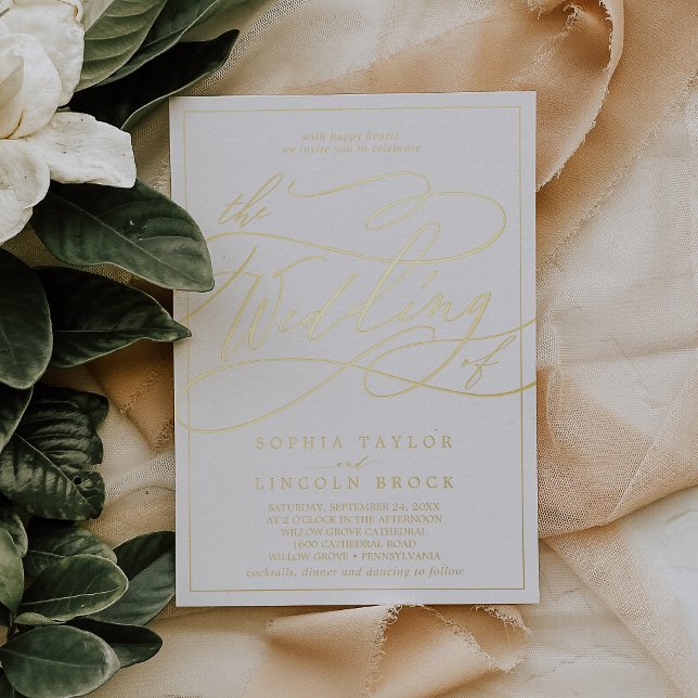 Romantic Gold Foil Calligraphy | Frame Wedding (Creator Uploaded)