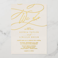 Romantic Gold Foil | Ivory Flourish We Do Wedding