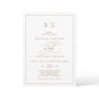 Romantic Gold Monogram Double Sided Wedding