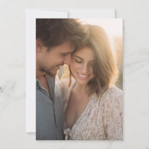 Romantic Golden Floral Photo Invitation