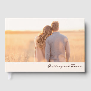 Romantic Golden Hour Photo Guest Book