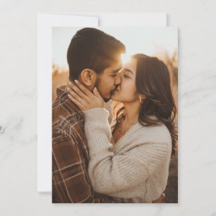Romantic Golden Realistic Photo Invitation