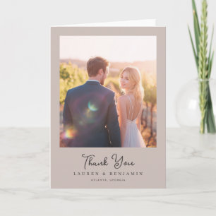 Romantic Golden Vineyard Sunset Thank You Card