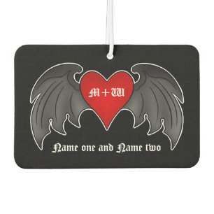 Romantic goth heart   Valentines+day Car Air Freshener