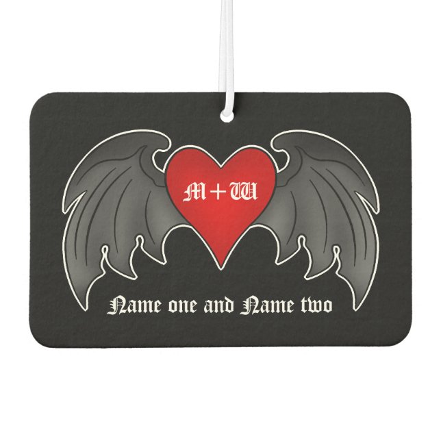 Romantic goth heart | Valentines+day Car Air Freshener (Front)