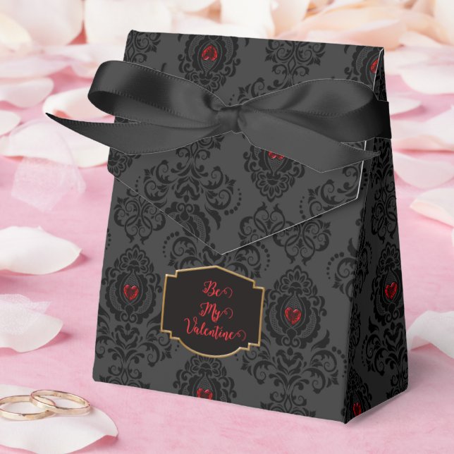 Romantic Goth Valentine  Favour Box (Wedding)
