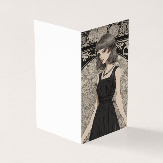 Romantic Gothic Elegance LBD Little Black Blank (Outside)