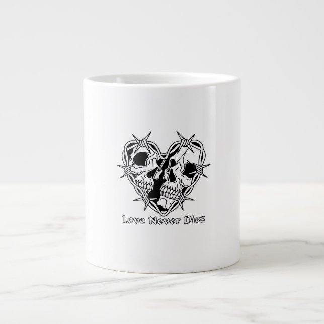Romantic Gothic For Couples Large Coffee Mug (Front)