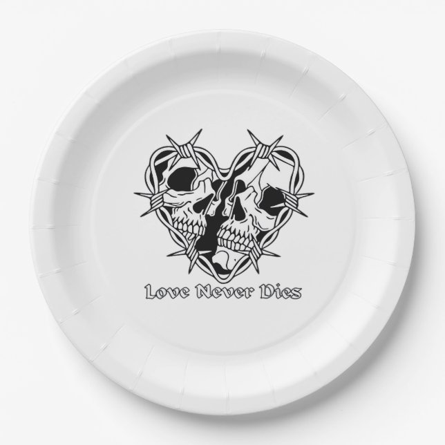 Romantic Gothic For Couples Paper Plate (Front)