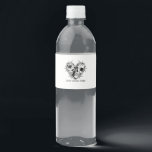 Romantic Gothic For Couples Water Bottle Label<br><div class="desc">Romantic Gothic For Couples – A romantic gothic design made for couples. Elegant,  dark,  and symbolic. Perfect for alternative weddings or anniversaries.</div>