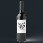 Romantic Gothic For Couples Wine Label<br><div class="desc">Romantic Gothic For Couples – A romantic gothic design made for couples. Elegant,  dark,  and symbolic. Perfect for alternative weddings or anniversaries.</div>