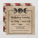 Romantic Gothic Handfasting Wedding Pagan Wicca Invitation<br><div class="desc">Hosting a handfasting ceremony or romantic goth wedding? These beautiful red roses and moon invitations will add a little magic to the party. Gorgeous and unique - just like the bride-to-be!  These sexy invitations can be completely customised!</div>