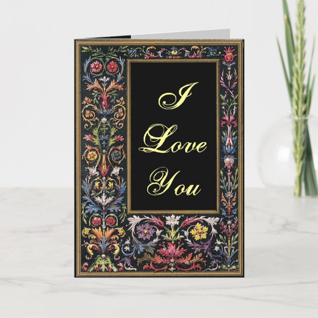 Romantic Gothic Illuminated Greeting Card (Front)