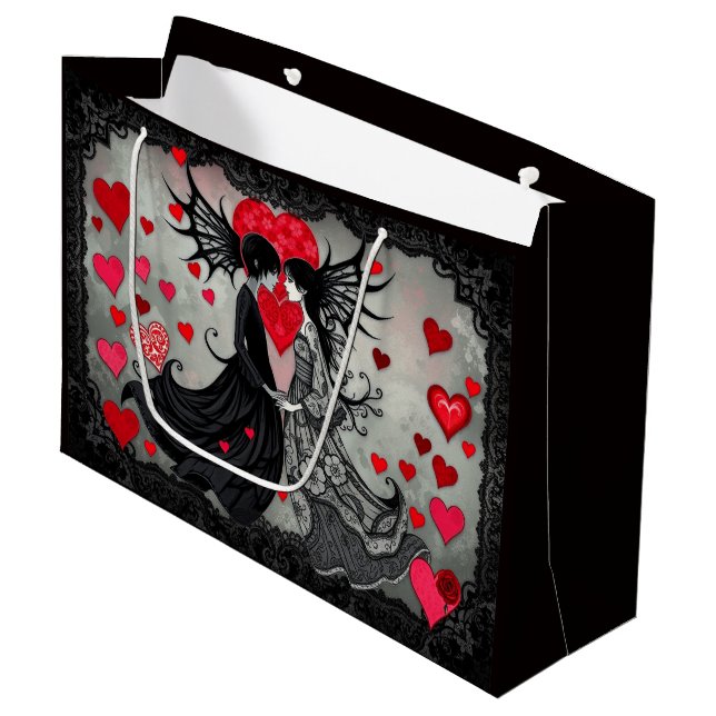 Romantic Gothic Large Gift Bag (Front Angled)