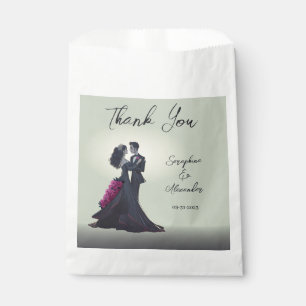 Romantic Gothic Lovers Elegant Thank You Favour Bags