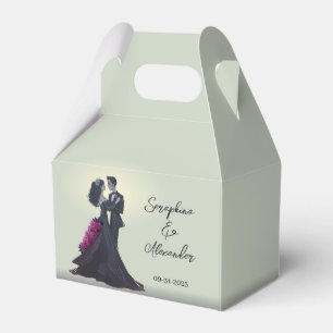 Romantic Gothic Lovers Minimal Elegant Favour Box