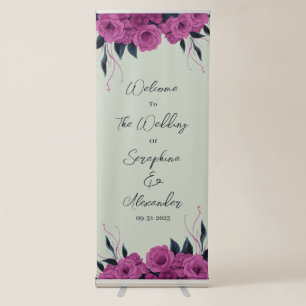 Romantic Gothic Lovers Minimal Elegant Retractable Banner
