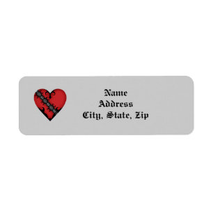 Romantic gothic mediaeval red heart