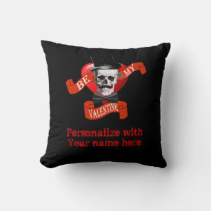 Romantic gothic or steampunk Valentines Cushion