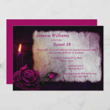 Romantic Gothic Rose & Candle Sweet 16