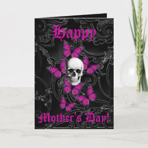 Romantic gothic skull mothers day card