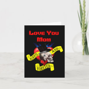 Romantic gothic tattoo mothers day card