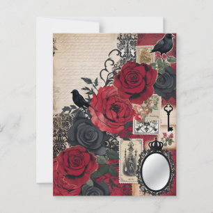 Romantic Gothic Vintage Elegant Postcard
