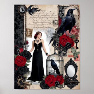 Romantic Gothic Vintage Elegant  Poster