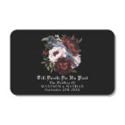 Romantic Gothic Watercolor Raven Floral Wedding
