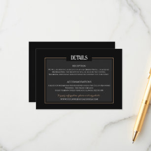 Romantic Gothic Wedding Minimalist information  Enclosure Card