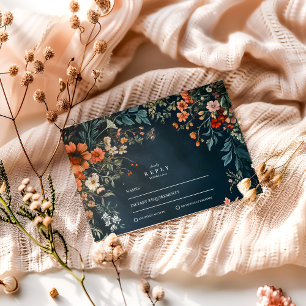 Romantic Gothic Wedding  RSVP Card