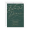 Romantic Green Calligraphy Rehearsal Dinner