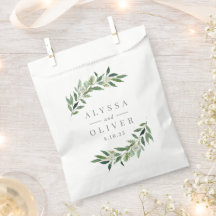 Romantic Greenery Wedding Favour Bag