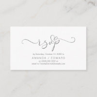 Romantic, Grey, Invitation RSVP, respond