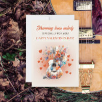 Romantic Guitar Loves Melody Valentine's Day