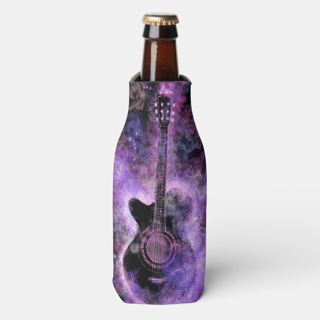 Romantic Guitar Music Bottle Cooler (Bottle Front)