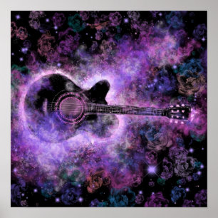 Romantic Guitar Music - Magic Space Poster