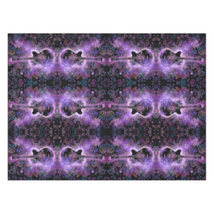Romantic Guitar Music Tablecloth Purple