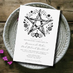 Romantic Handfasting Pagan Wicca Wedding Invitation<br><div class="desc">A wood pentacle, entwined with vibrant florals, is at the heart of this wedding invitation, symbolising the elements, masculine and feminine, and the eternal cycle of life. Join us for a celebration of love and unity as Rosamund and Roland are handfasted in a Pagan Wicca ceremony. Surrounded by the beauty...</div>