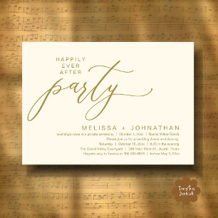 Romantic Happily Ever After Party Elopement Dinner Invitation