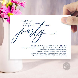 Romantic Happily Ever After Party Elopement Dinner Invitation